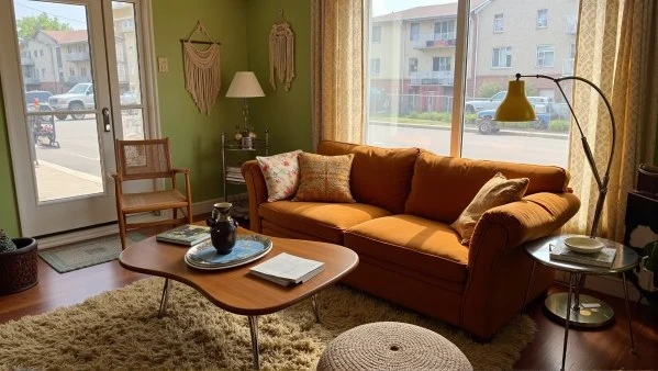 Years of Warmth in Brown and Green Plants living-room