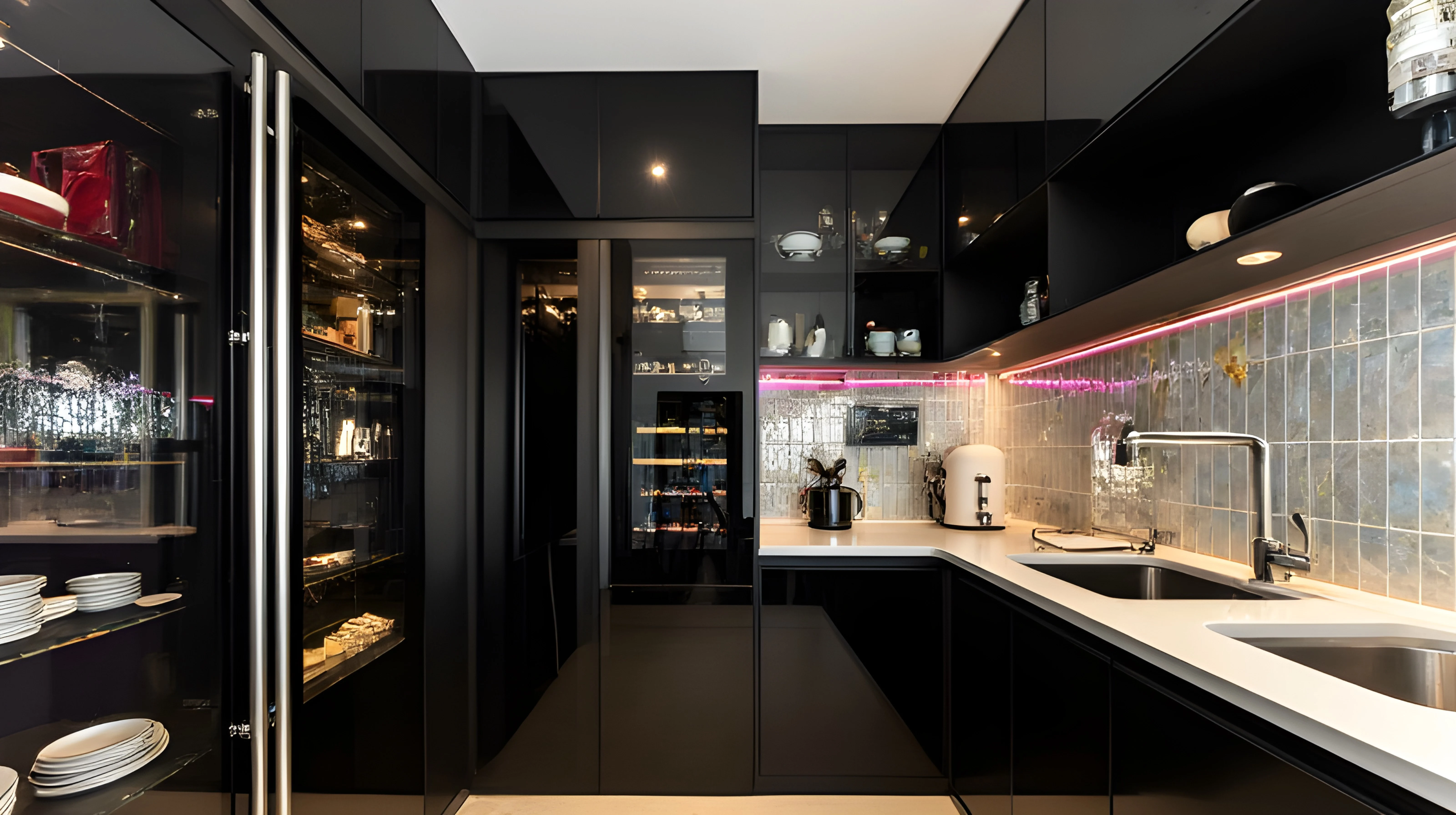 Black Luxury Tech Kitchen Kitchen 1