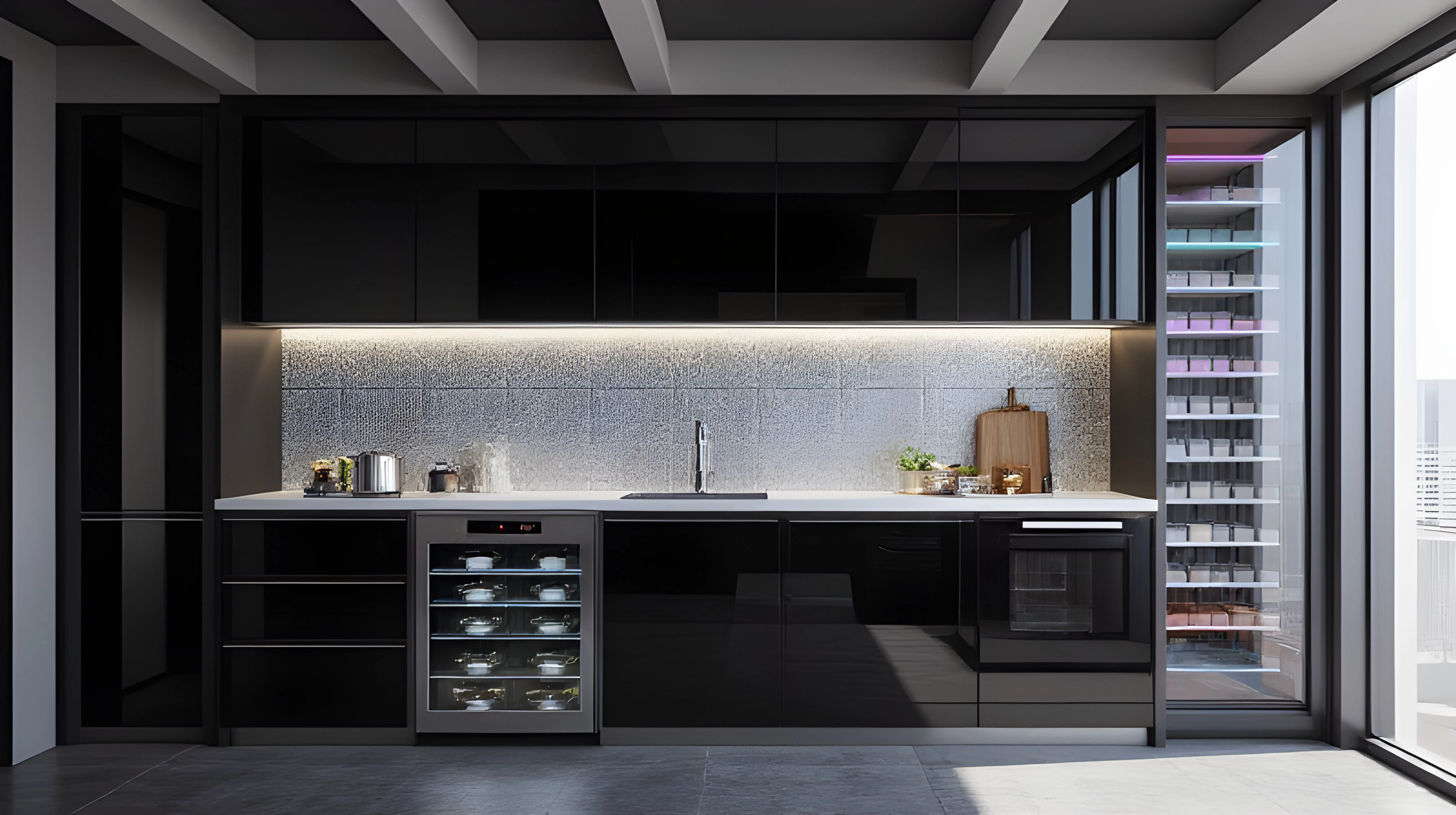 Black Luxury Tech Kitchen Kitchen 3