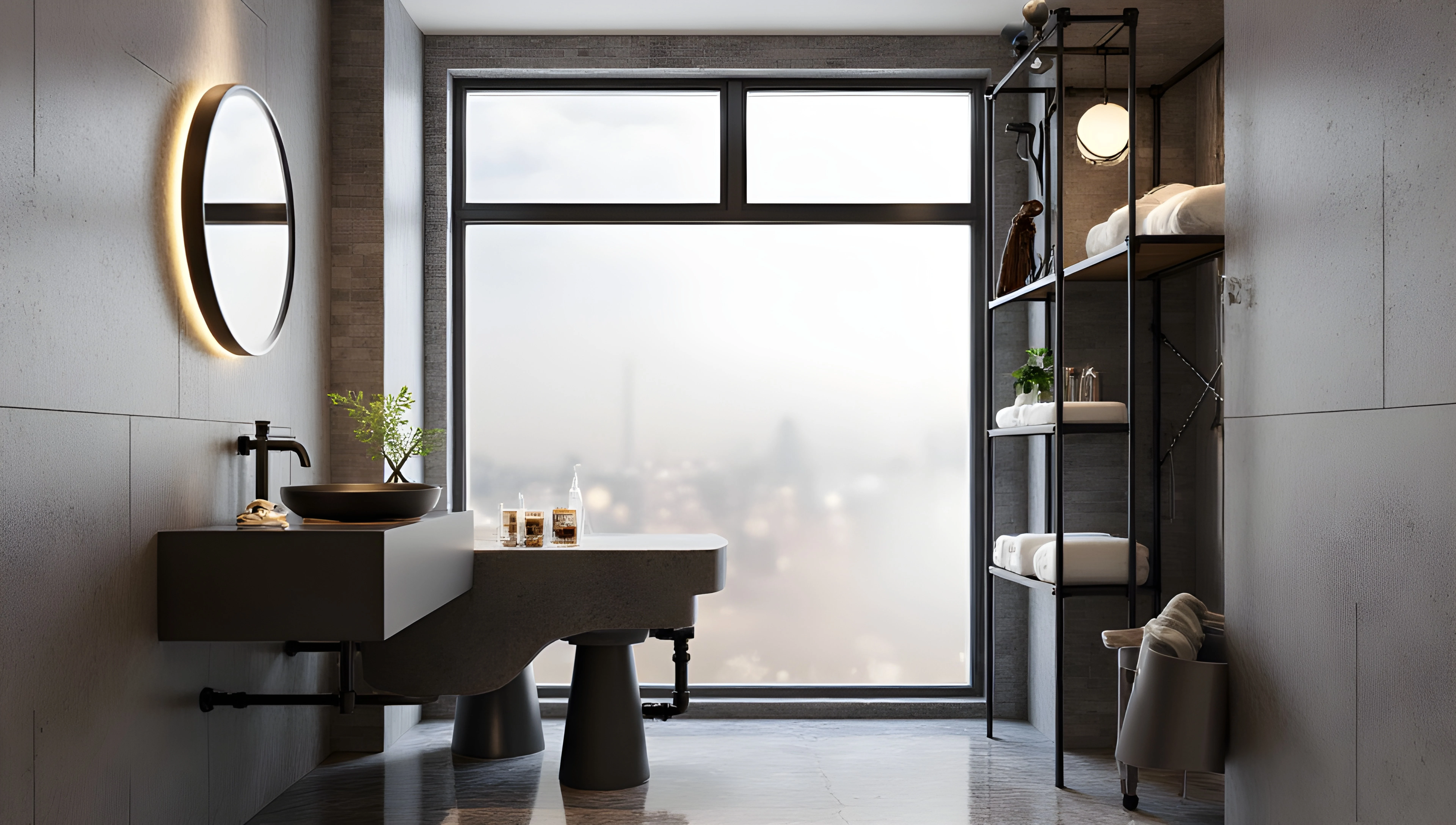 Industrial Modern Bathroom Bathroom 1