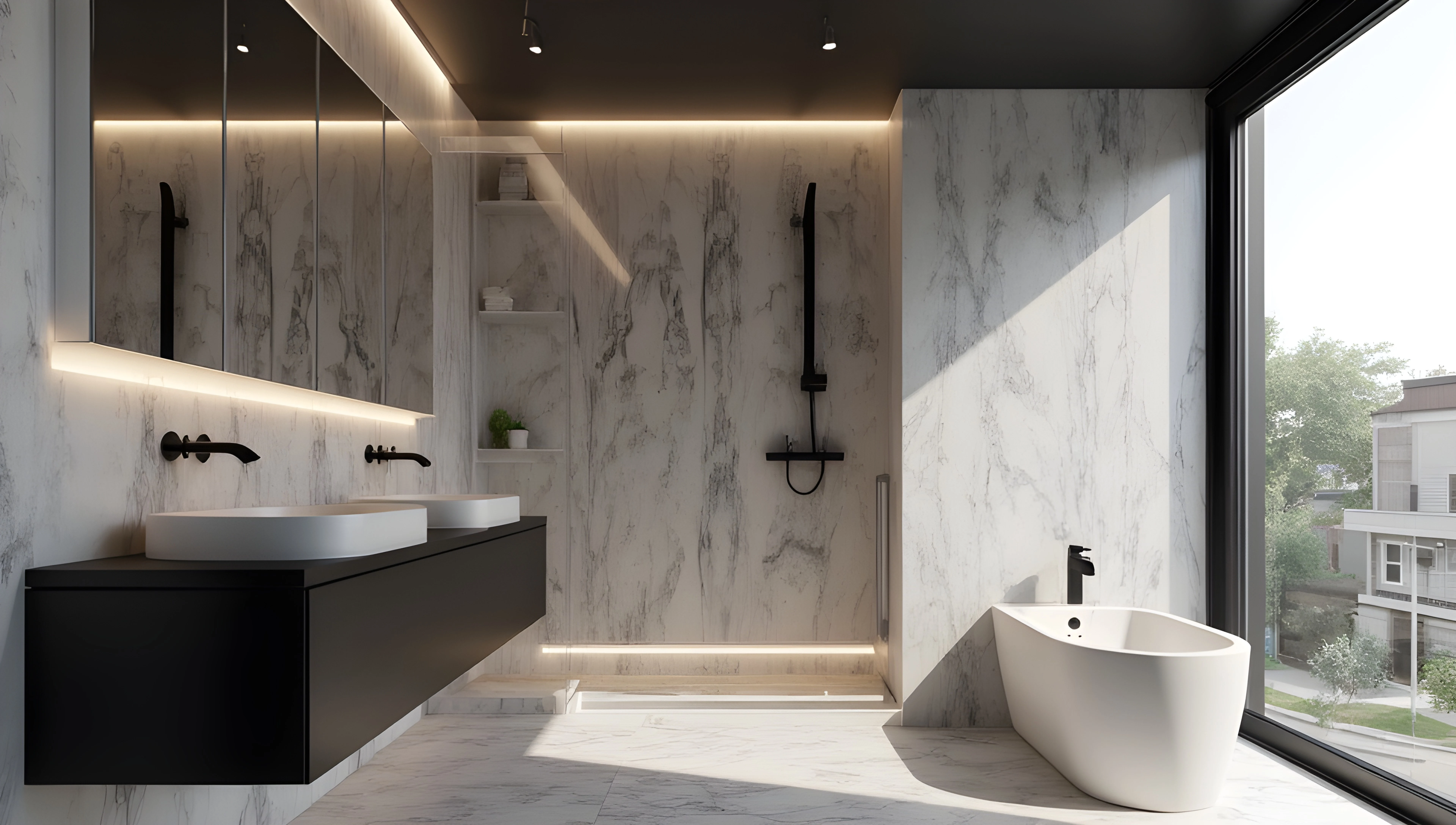 Advanced Aesthetic of Lines and Texture Bathroom 4