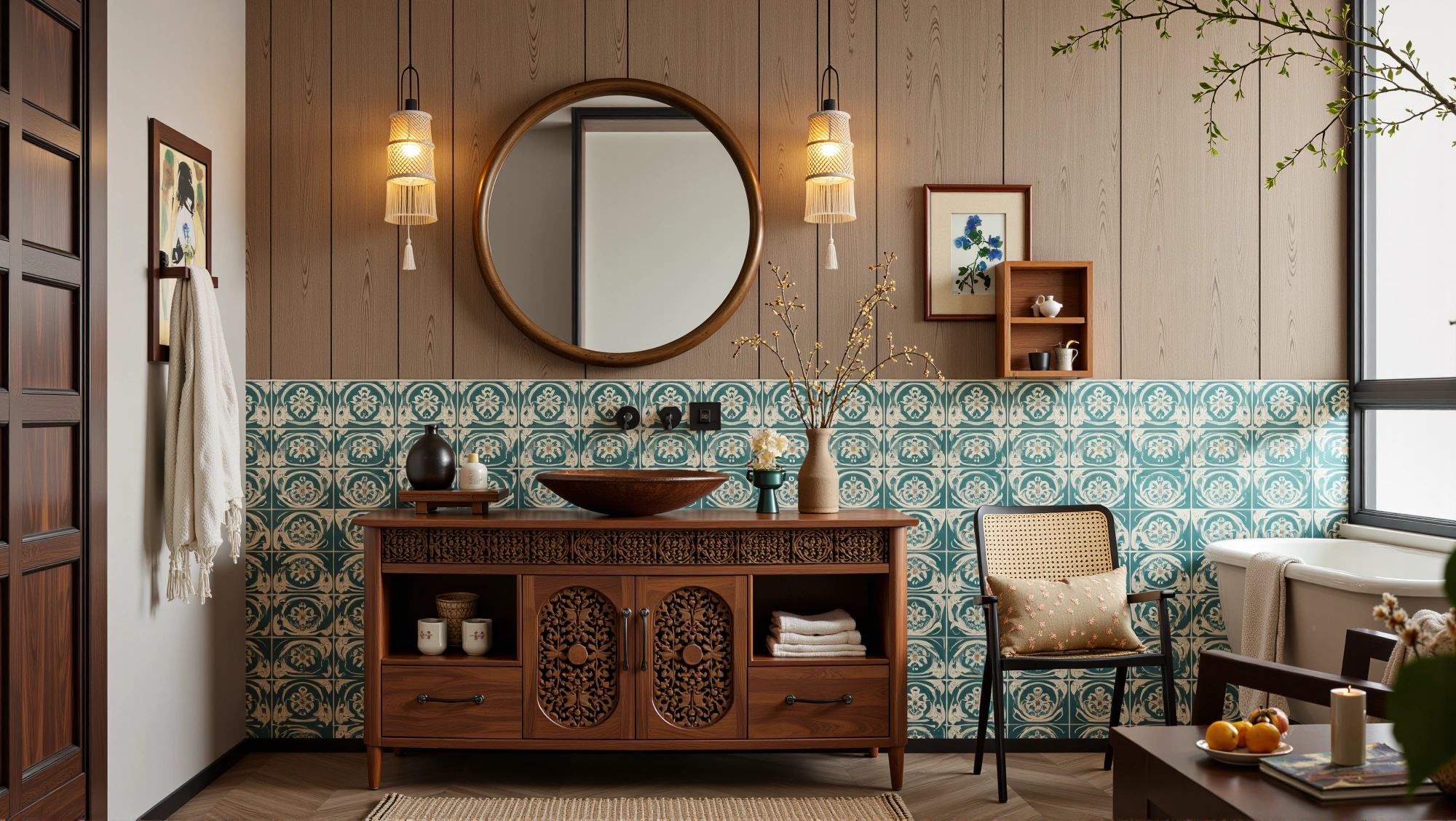 Exotic-Style: Poetic Fusion of Art and Nature Bathroom 3