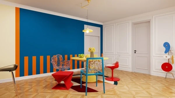 Pop Color Clash An Artful Playful Home dining-room