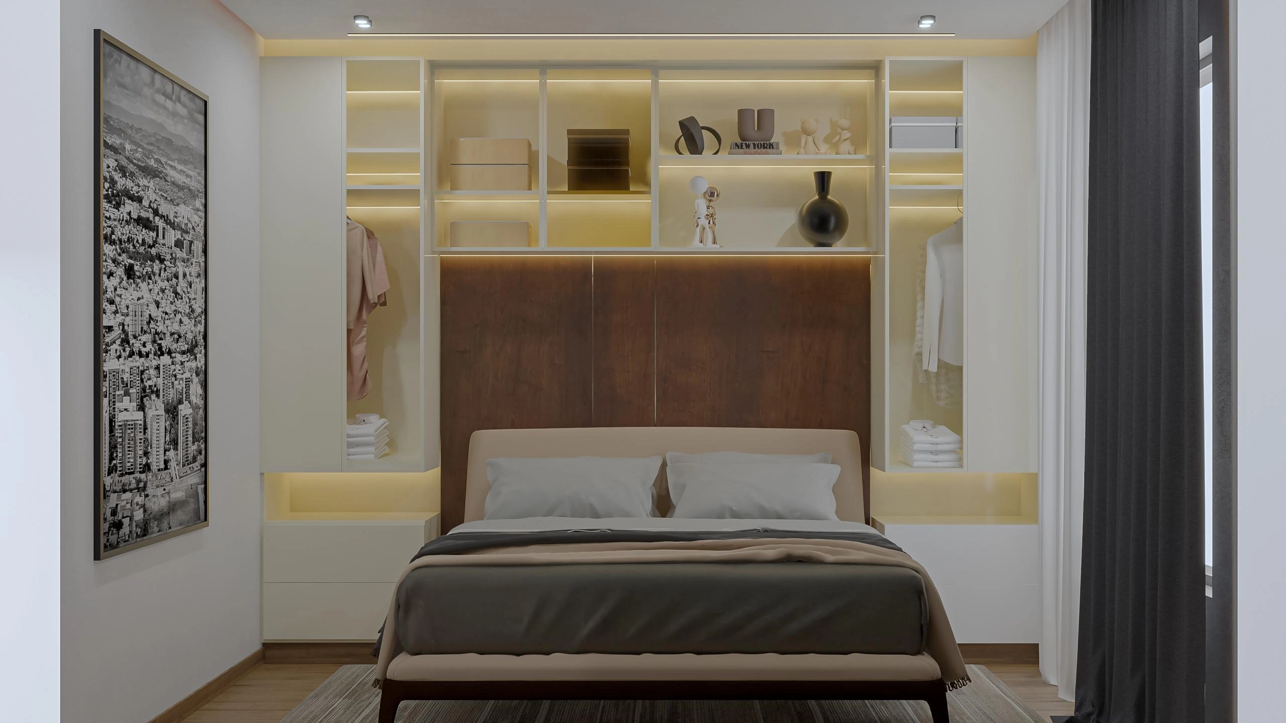 Minimalism Bedroom 3D Render Bedroom 2