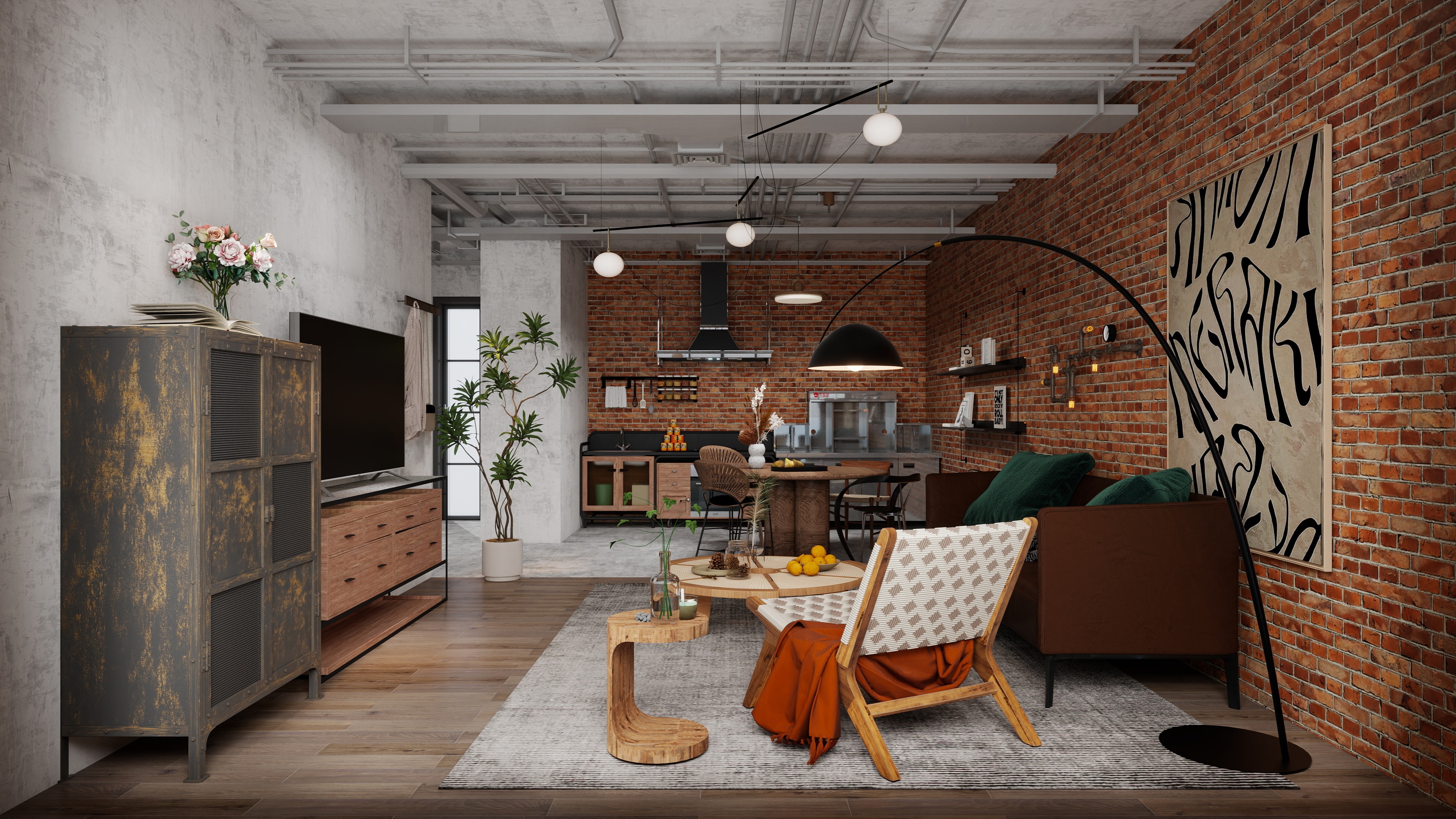Industrial Style Space Series Living room 4