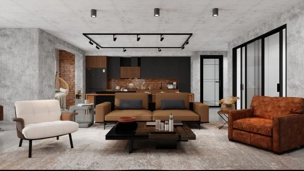 Industrial Exquisiteness Trendy Home Space living-room