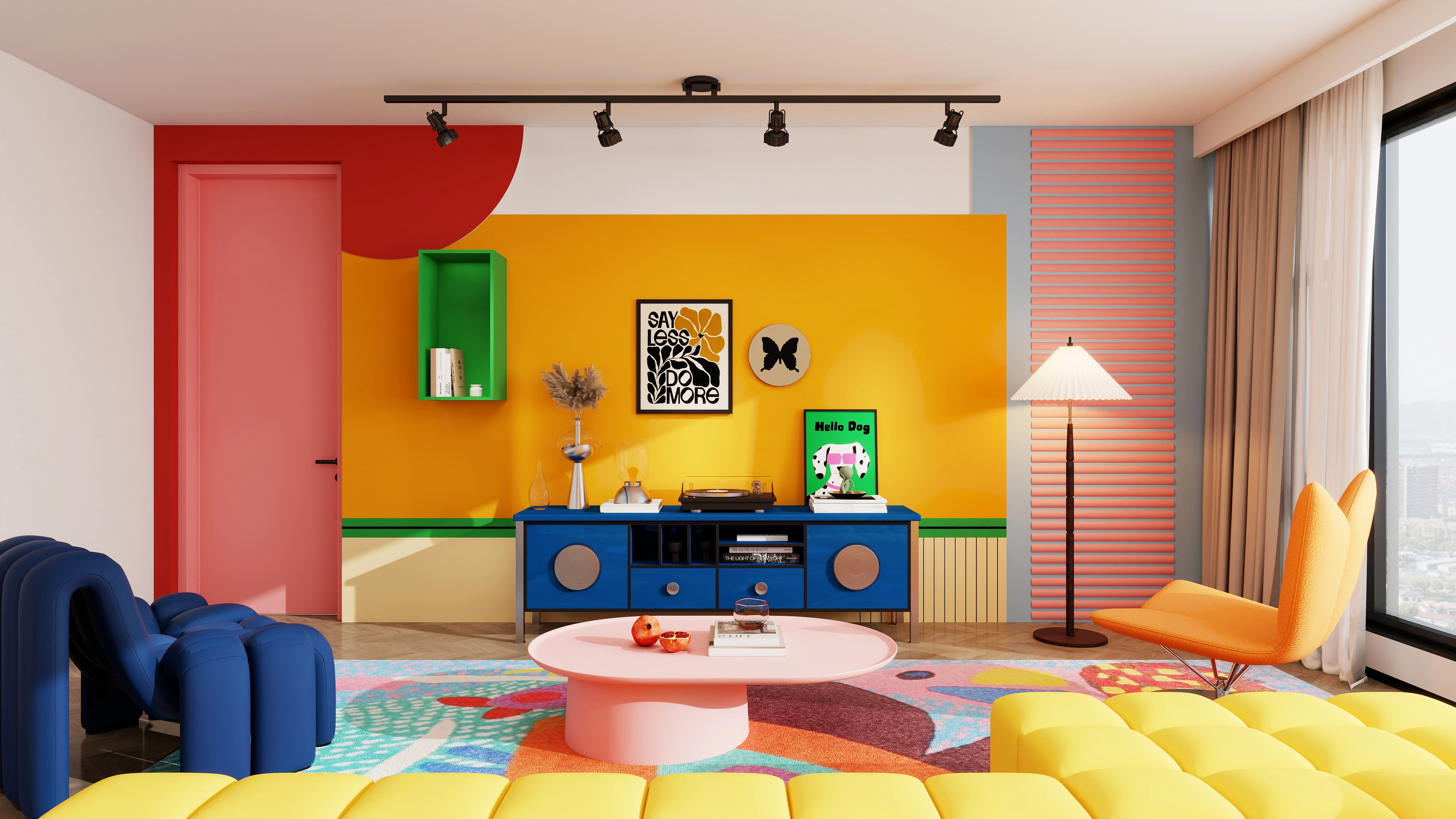 Color-Collision Dopamine Playful Daily Life Living room 3