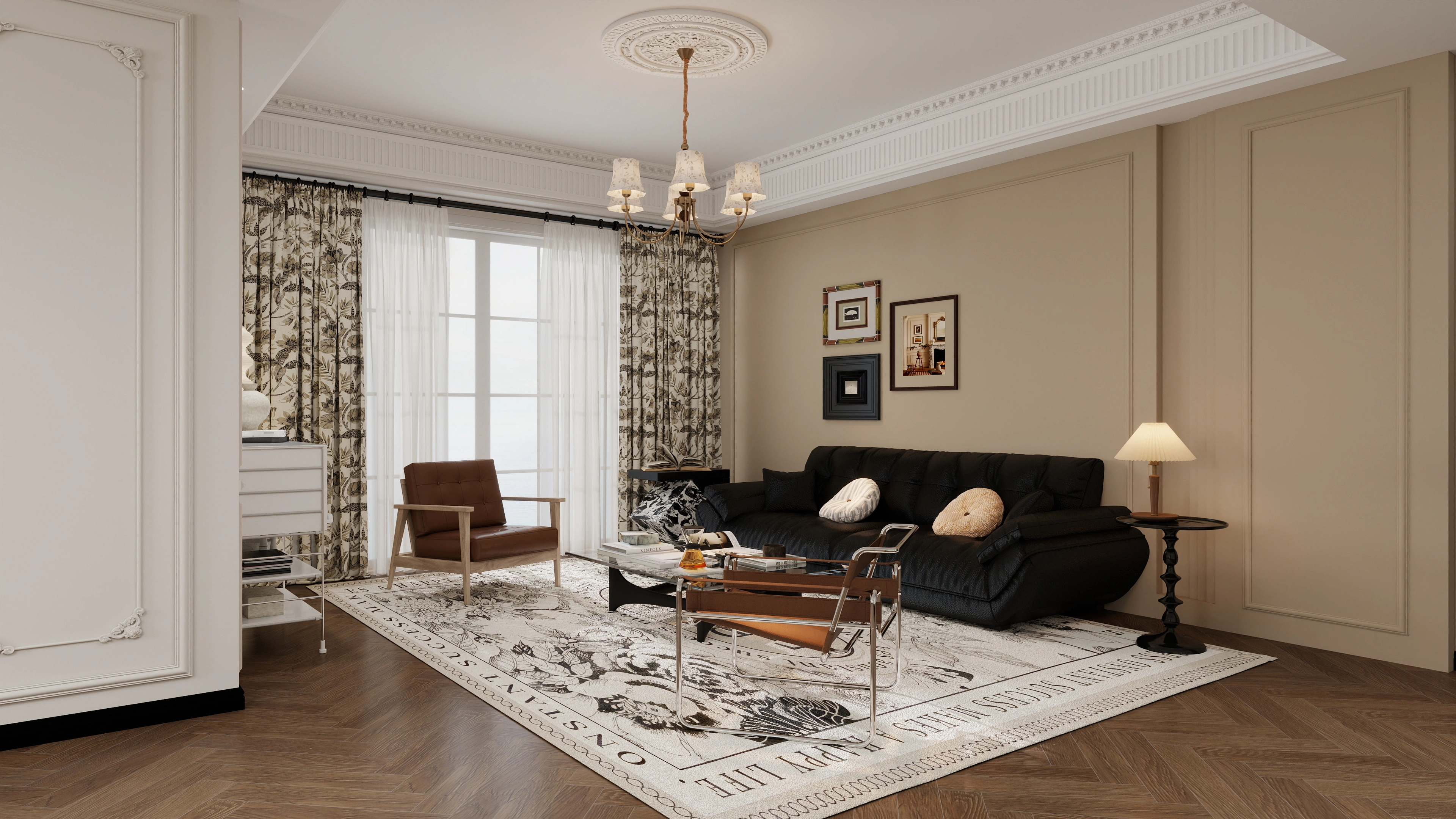 Harmonious Coordination of Retro and Exquisiteness Living room 4