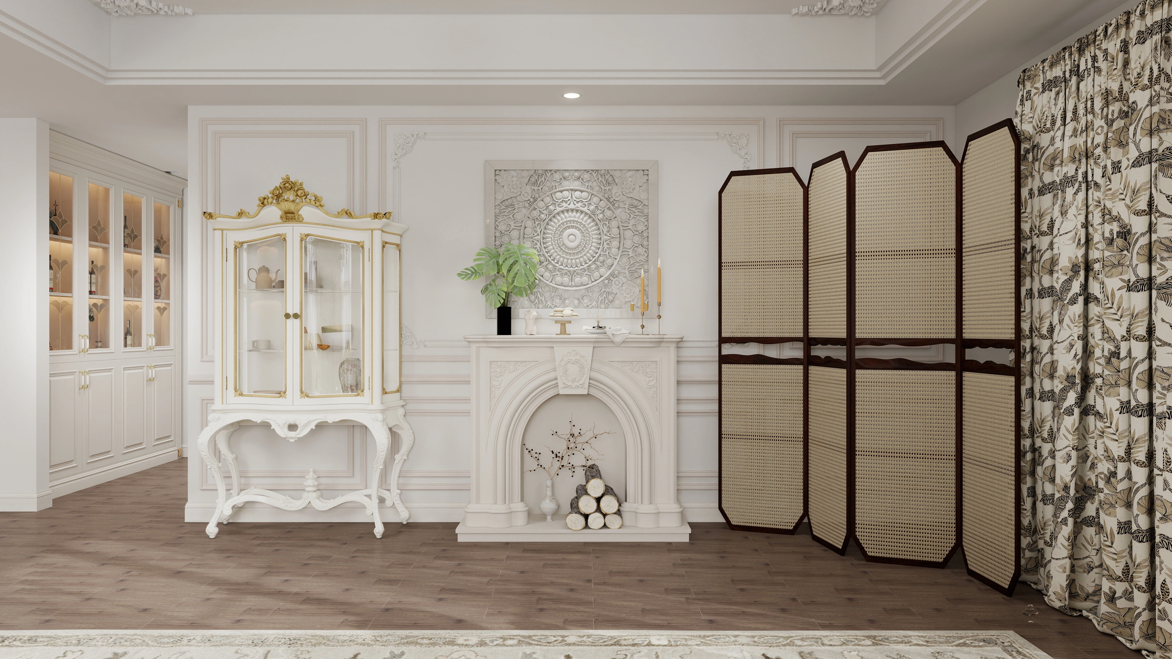 Luxurious and Elegant Home Space in French Style Living room 5