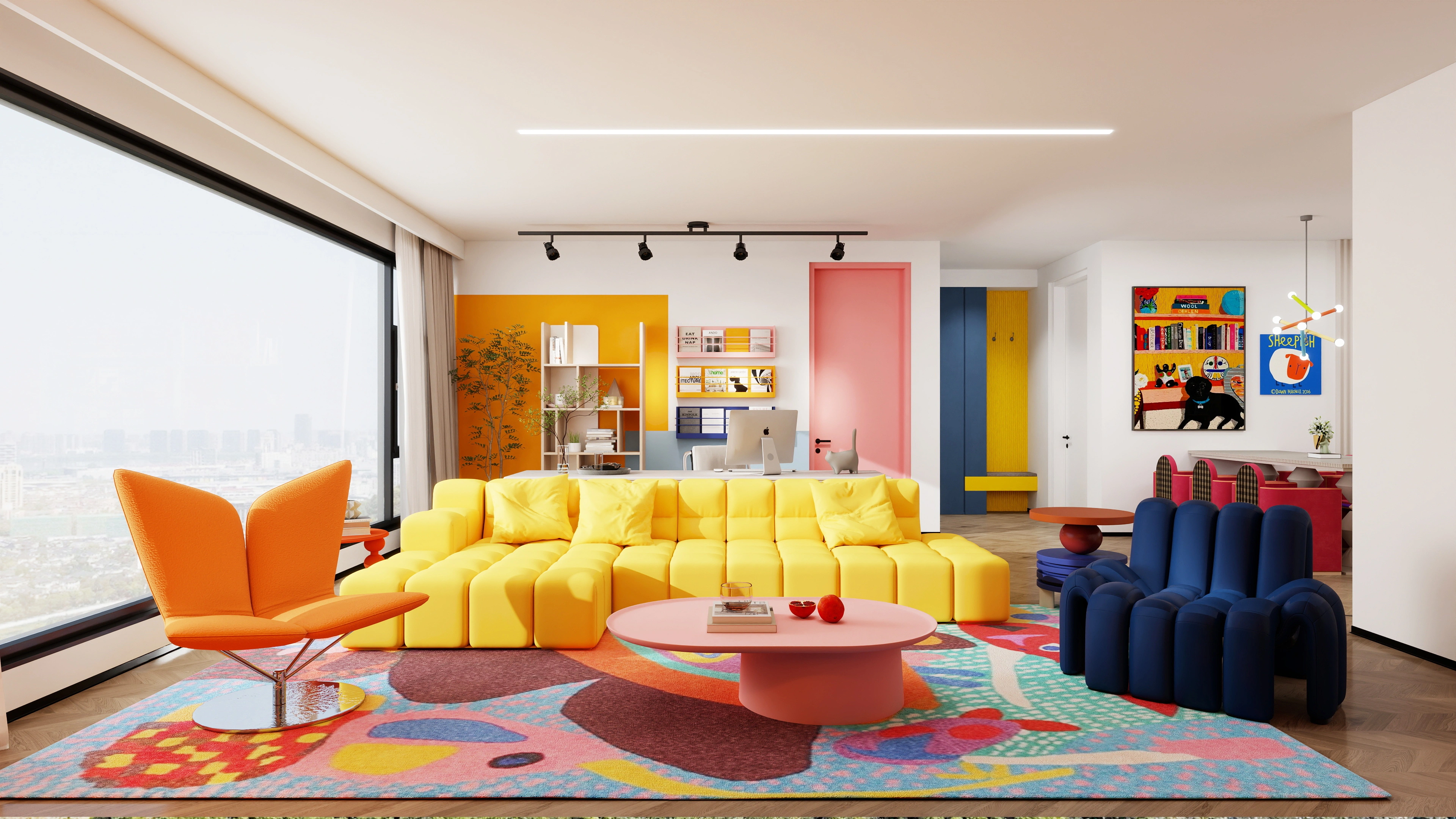 Color-Collision Dopamine Playful Daily Life Living room 1