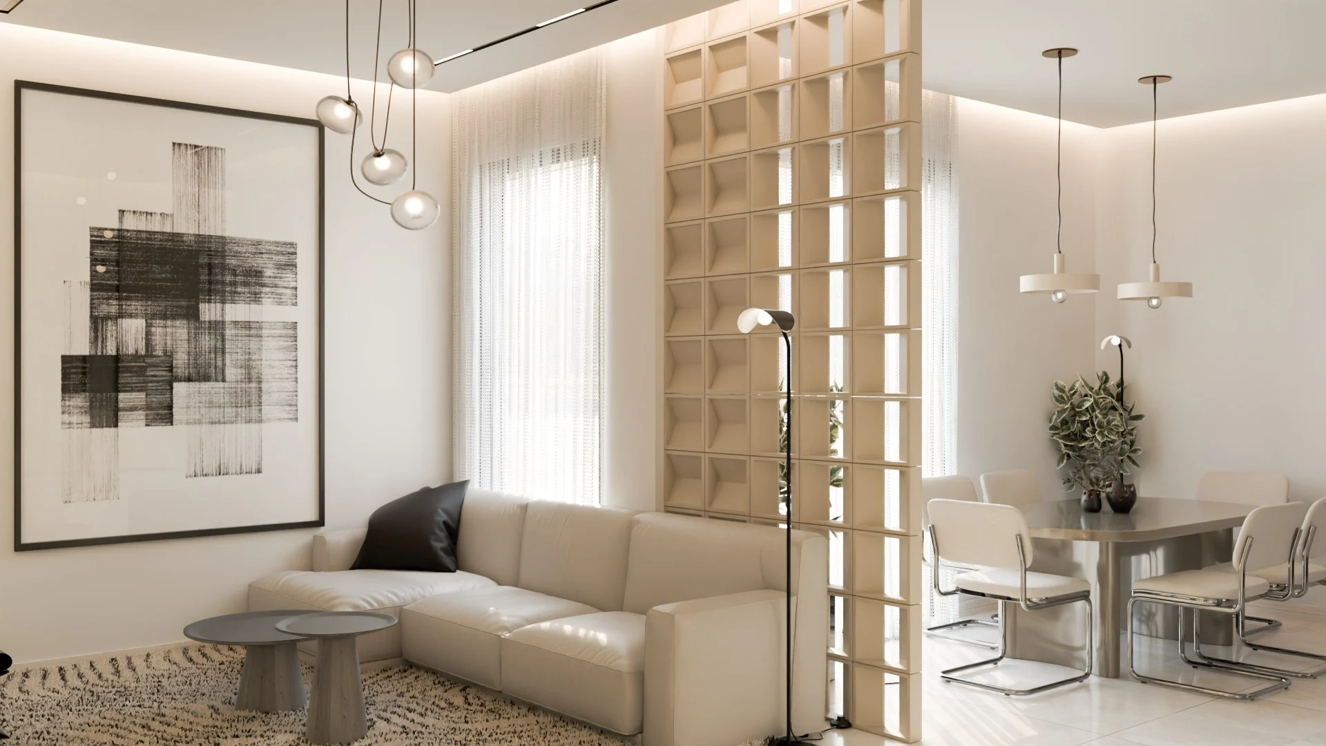 Contemporary Minimalist Living Lounge Living room 2