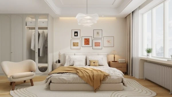 French Retro Healing Home Space bedroom