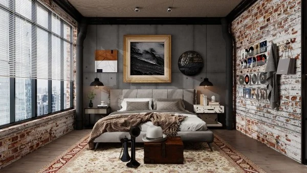 Industrial Style Space Series bedroom