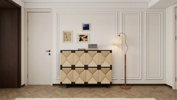 French Retro and Luxury Elegant Residence entryway