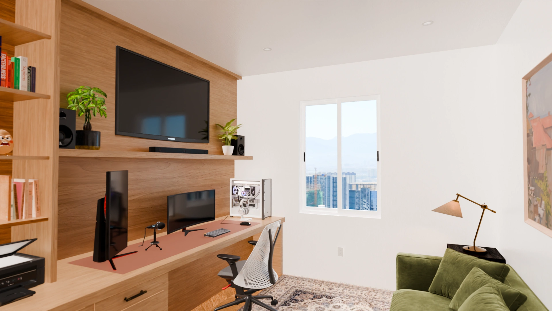 Small Modern Office Space Study room 2