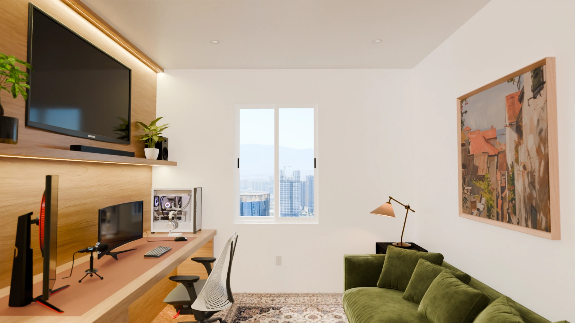 Small Modern Office Space Study room 1