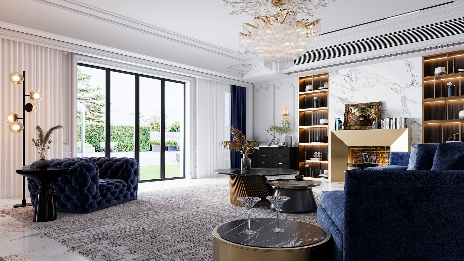 contemporary luxury French living room Living room 2